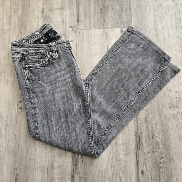 Miss Me Gray Straight Leg Women's Jeans Size 29 - Picture 5 of 12